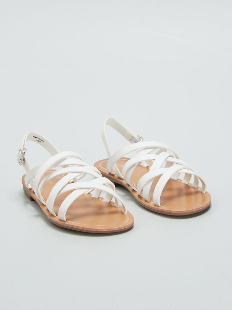 Sandalen met bandjes - WIT