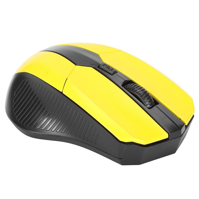 SURENHAP Souris d'ordinateur sans fil Souris sans fil 2.4G Mini accessoires optiques ergonomiques informatique d'ordinateur Jaune