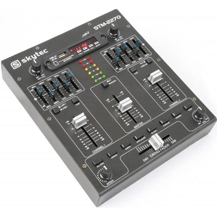 Vonyx STM2270 4-Channel DJ Mixer - MP3 Player, Bluetooth, 5-Band Equalizer
