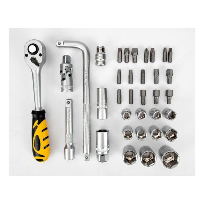Boite à outils complète 84 pièces Chrome vanadium - Caisse à outils avec douilles et accessoires VITO