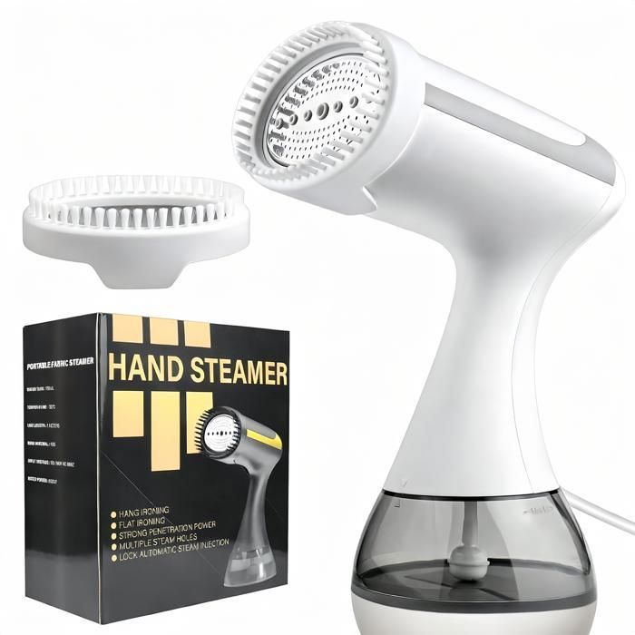 Défroisseur vapeur portable 1600W, réservoir 300ml, chauffe en 20s, fer à vapeur de voyage pour éliminer les plis des vêtements