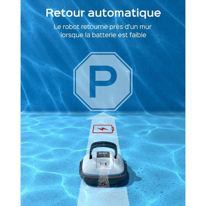Robot de piscine - WYBOT - Osprey 200 Max - Autonomie 100 min - Nettoyage du fond - Sans fil