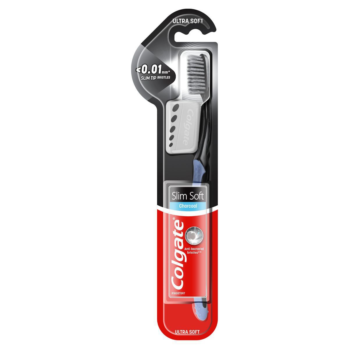Cepillo de dientes suave Colgate, 1 unidad, delgado, suave, negro