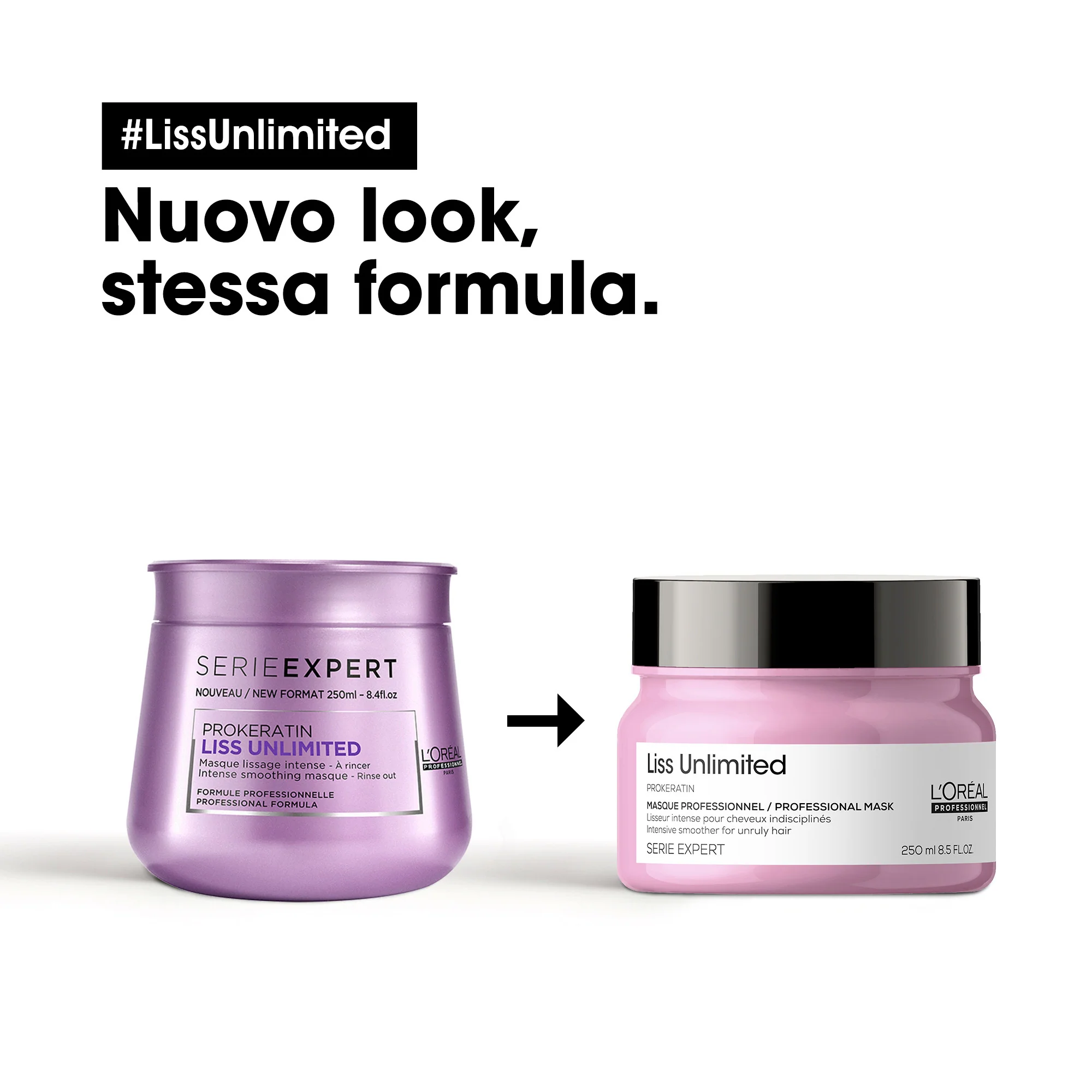 SERIE EXPERT New Liss Unlimited Mask - Maschera Disciplinante/Anticrespo Capelli