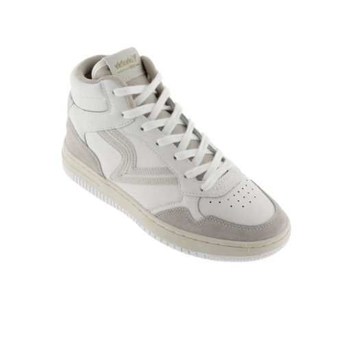  V. 1985 C80 Hi Leder-Ankle-Boots mit Retro-Logo und zweifarbiger Sohle