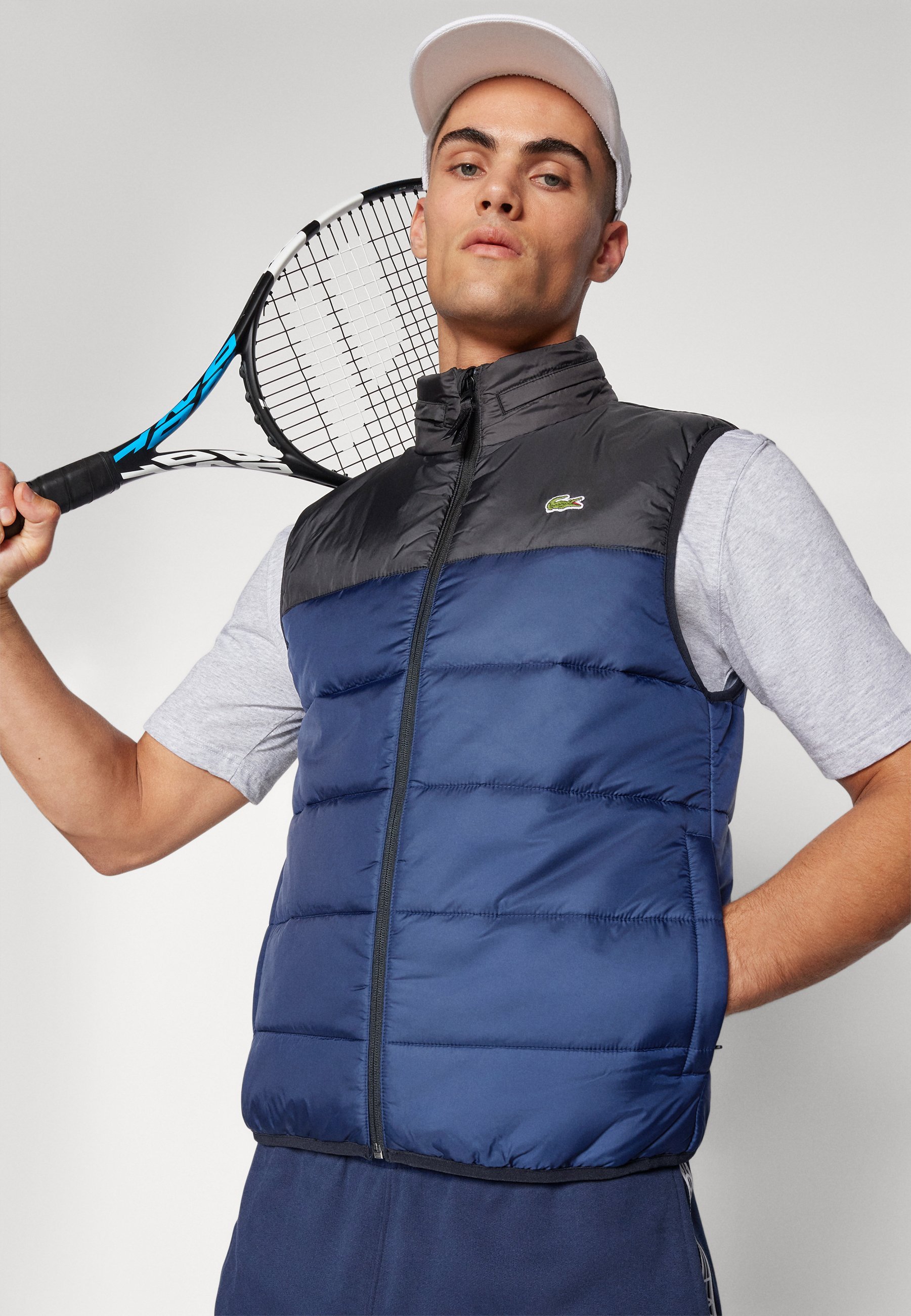 Lacoste Sport PUFFER VEST - Waistcoat - bleu marine/noir