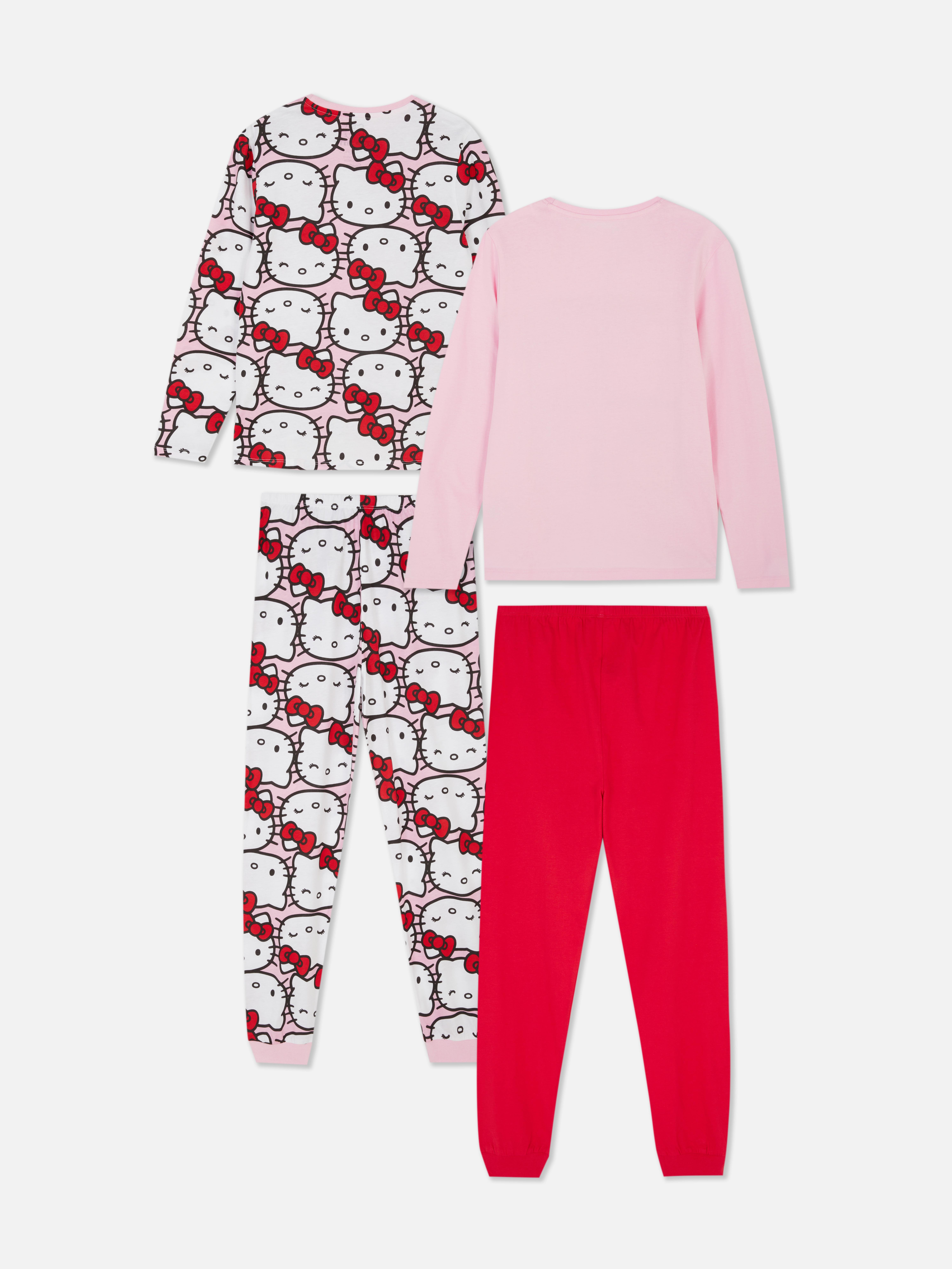 Lange Hello-Kitty-Pyjamas, 2er-Set Zwei langärmelige Hello-Kitty-Pyjamas