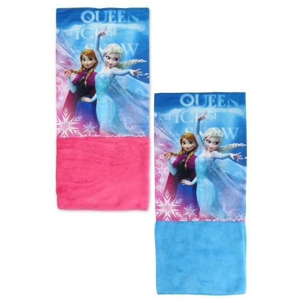 Calentador de cuello Frozen - Bufanda polar - Niña - Invierno - Azul/Rosa