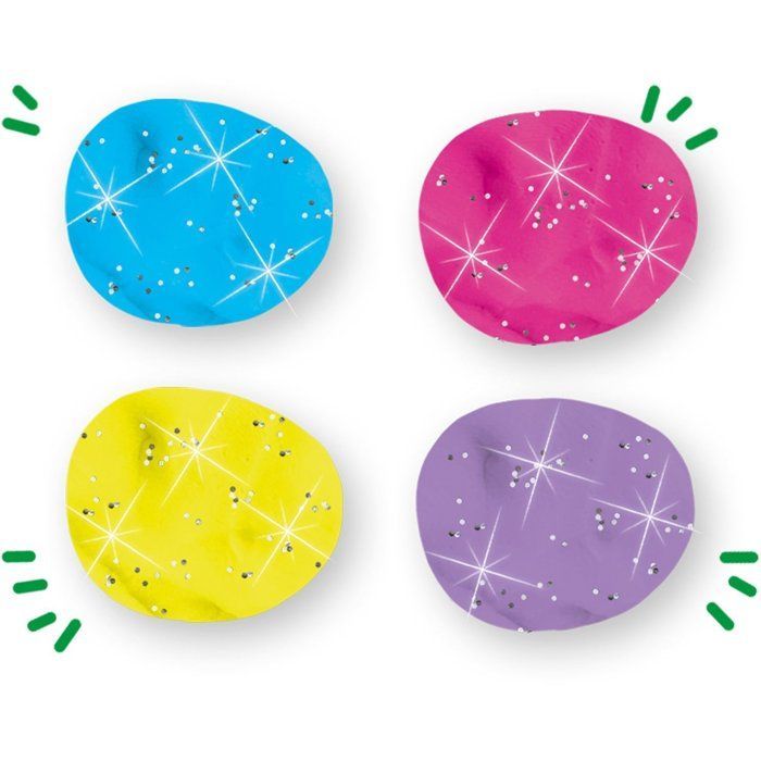 Pâte à modeler Feel good - SES CREATIVE - Dough - Scintillant (4x90gr) - Fabriqué aux Pays-Bas - Activité sensorielle bébé - Age :1+