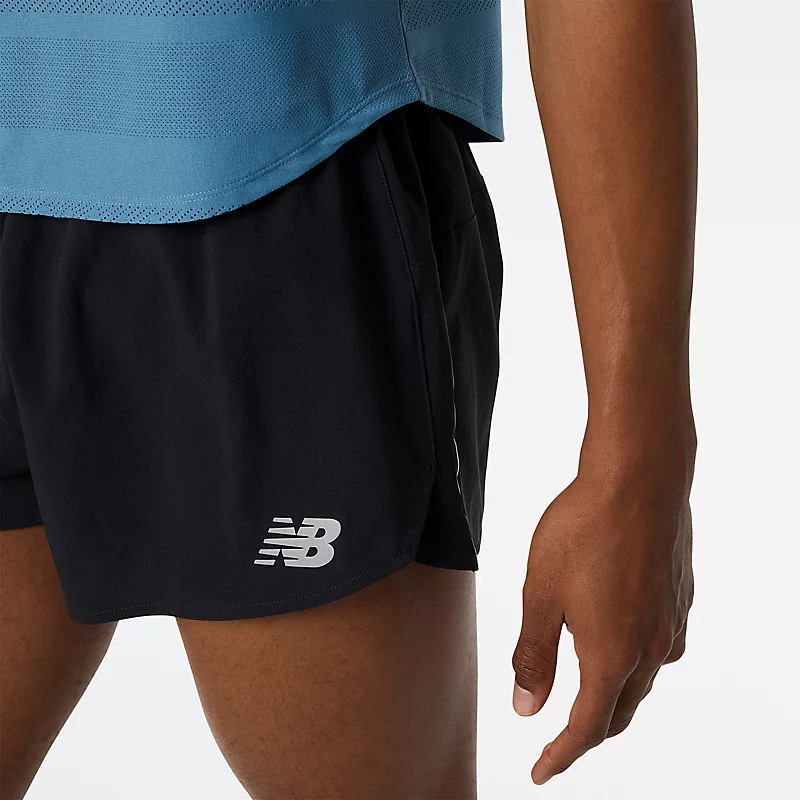 Impact Run Split 3-inch shorts voor heren – zwart