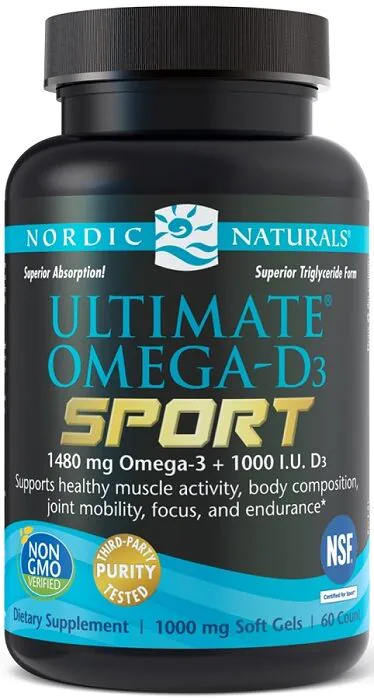 Nordic Naturals Ultimate Sport Suplement diety z Omega-3 i wit. D3