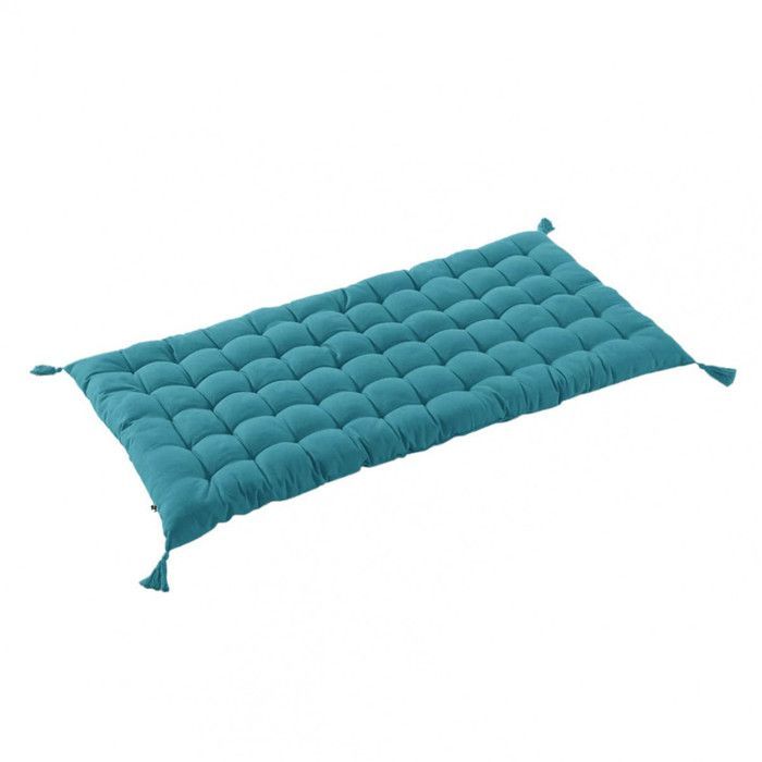 SOPHIE - Floor Mattress with Tassels 60x120cm Cotton Peacock Colour