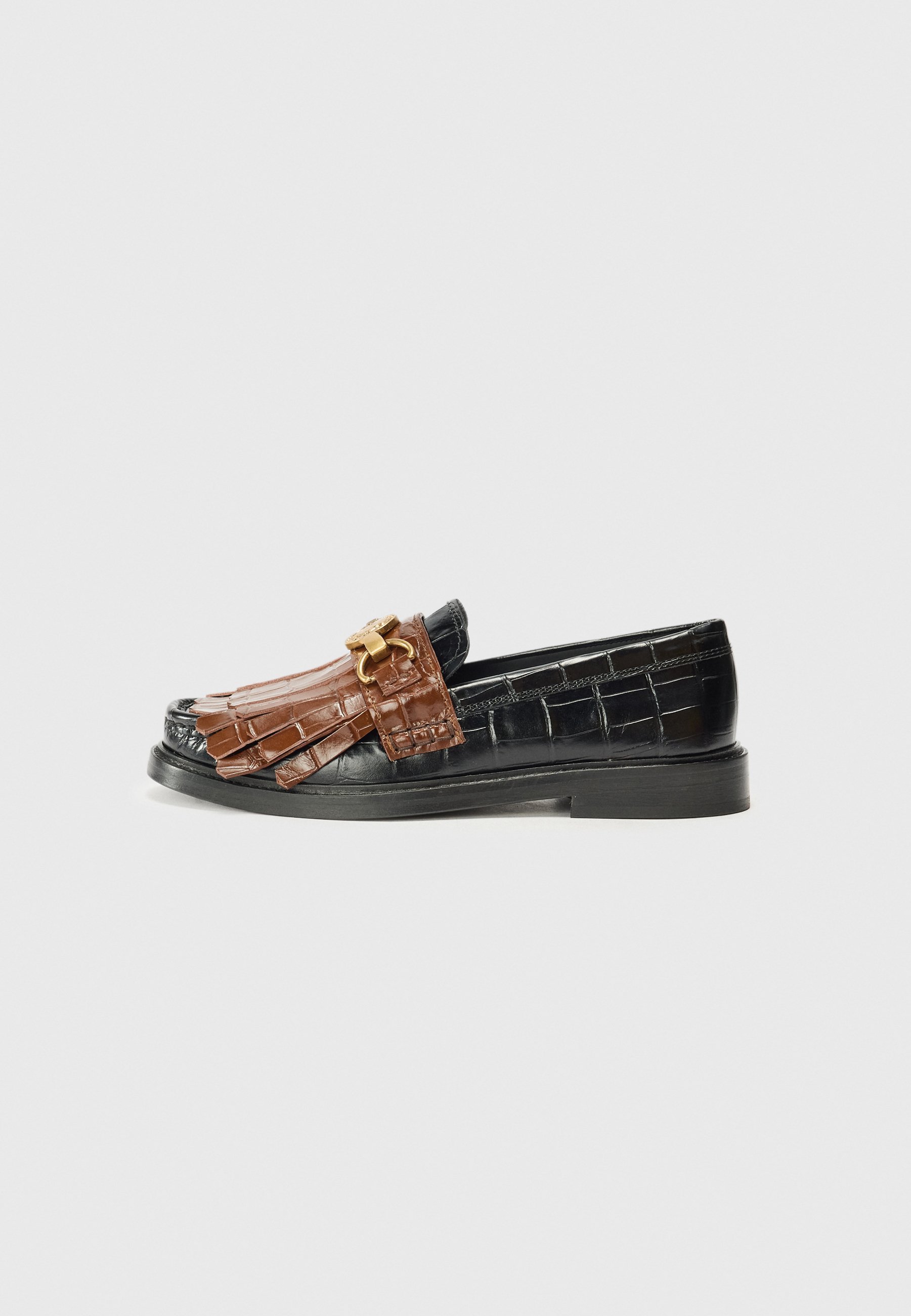 MOSCHINO Slip-ons - zwart/donkerbruin