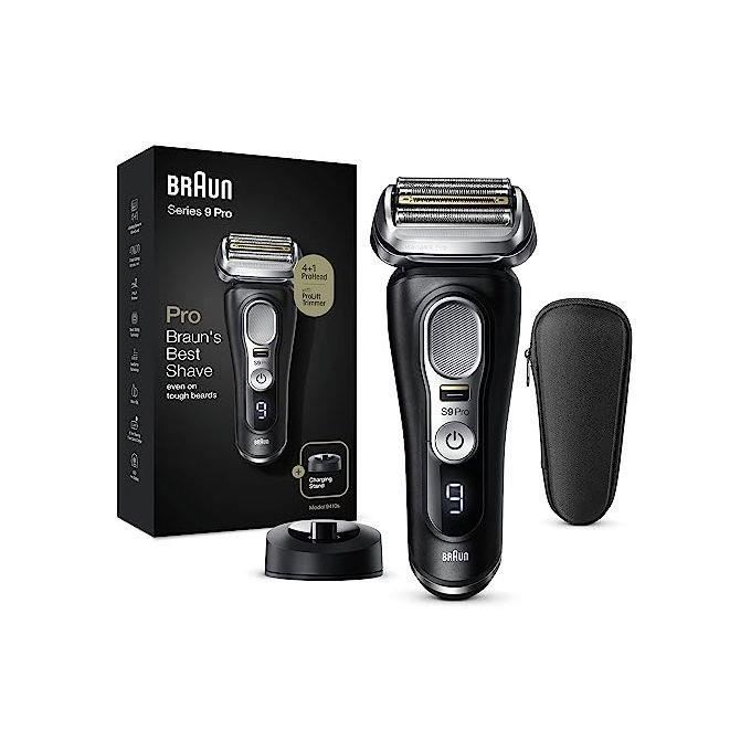 Rasoio elettrico Braun Series 9 Pro 9410s per uomo, 4+1 testine con rifinitore Prolift, durata della batteria di 60 minuti, utilizzo