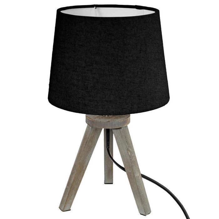 Lampe à Poser Trépied en Bois 