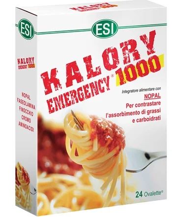 ESI Esi Calories Emergency 1000 Voedingssupplement 24 ovale tabletten Voedingssupplement voor gewichtsverlies