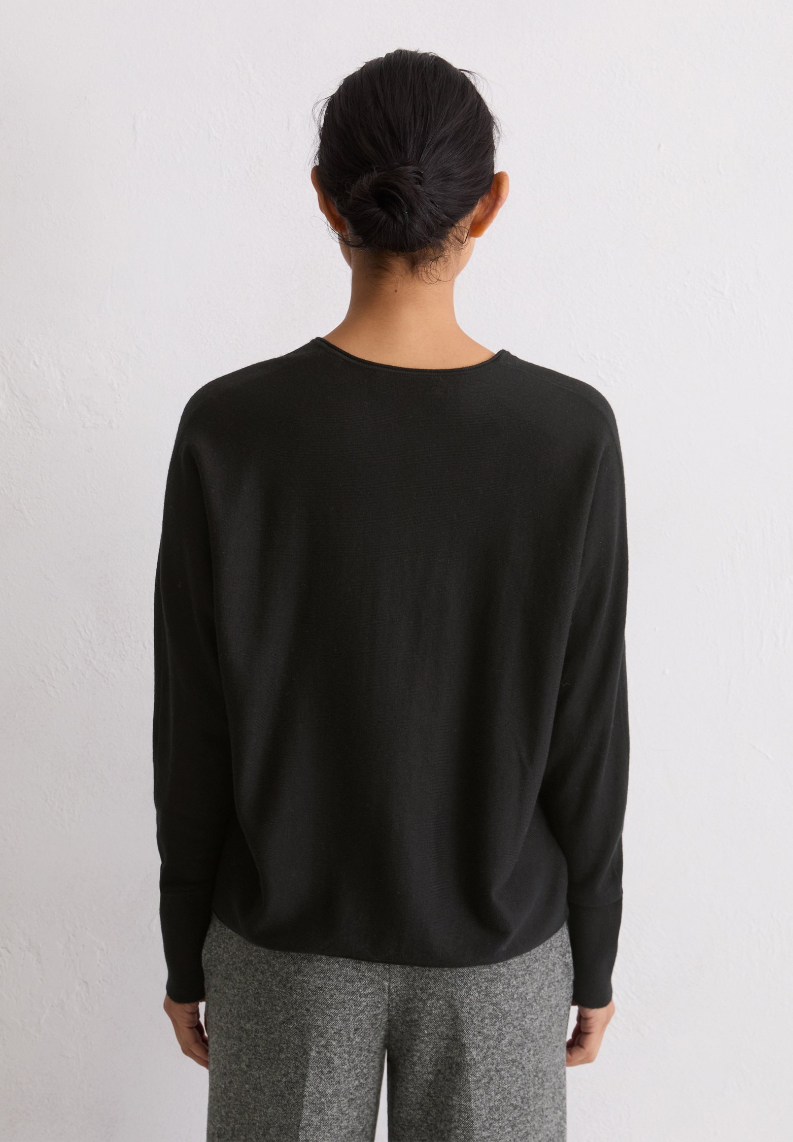 Marc O'Polo LONGSLEEVE V-NECK - Gilet - black