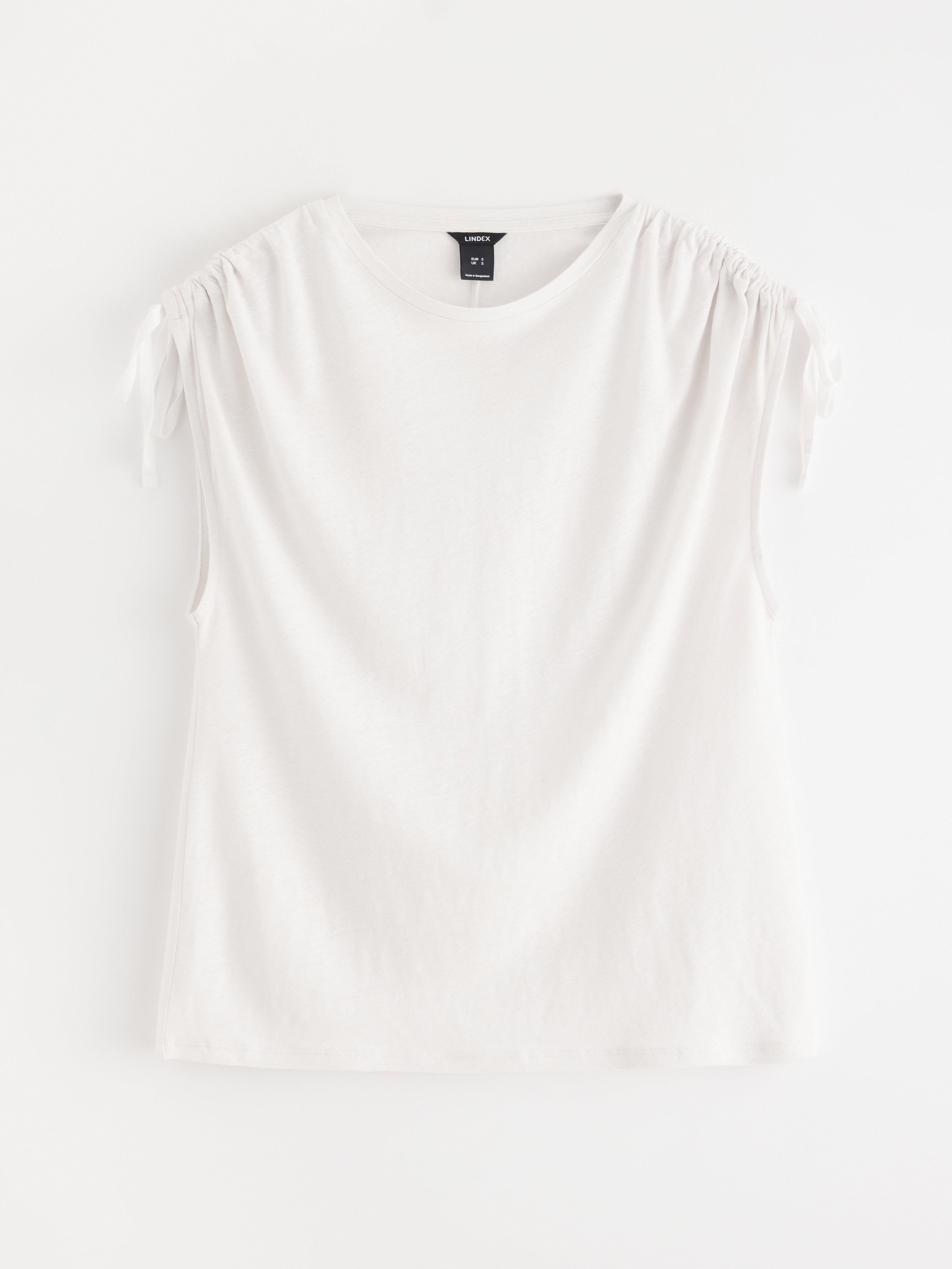 Blusa em mistura de linho branca