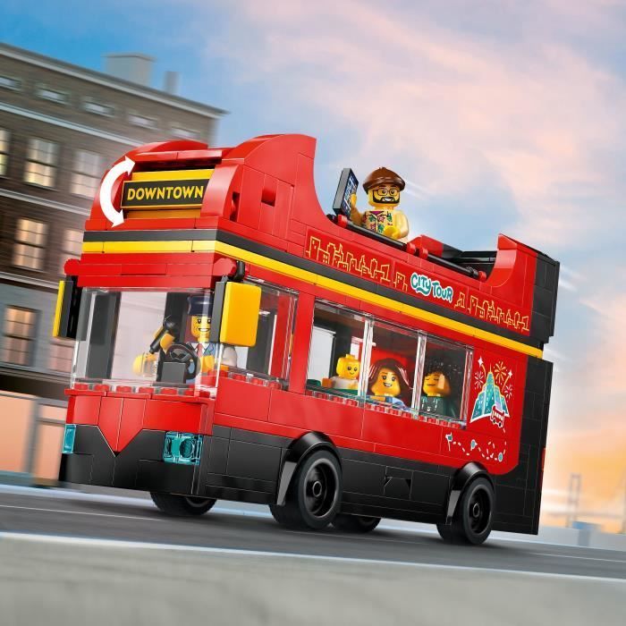 LEGO® City 60407 Le bus rouge à deux étages, bus jouet, véhicule pour enfants dès 7 ans