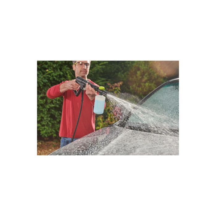 Hidrolimpiadora RYOBI de 1400 W - 110 bar - 390 L - Manguera de PVC de 5 m - Lanzas Vario y Turbo - Boquilla para detergente - RY110PWA