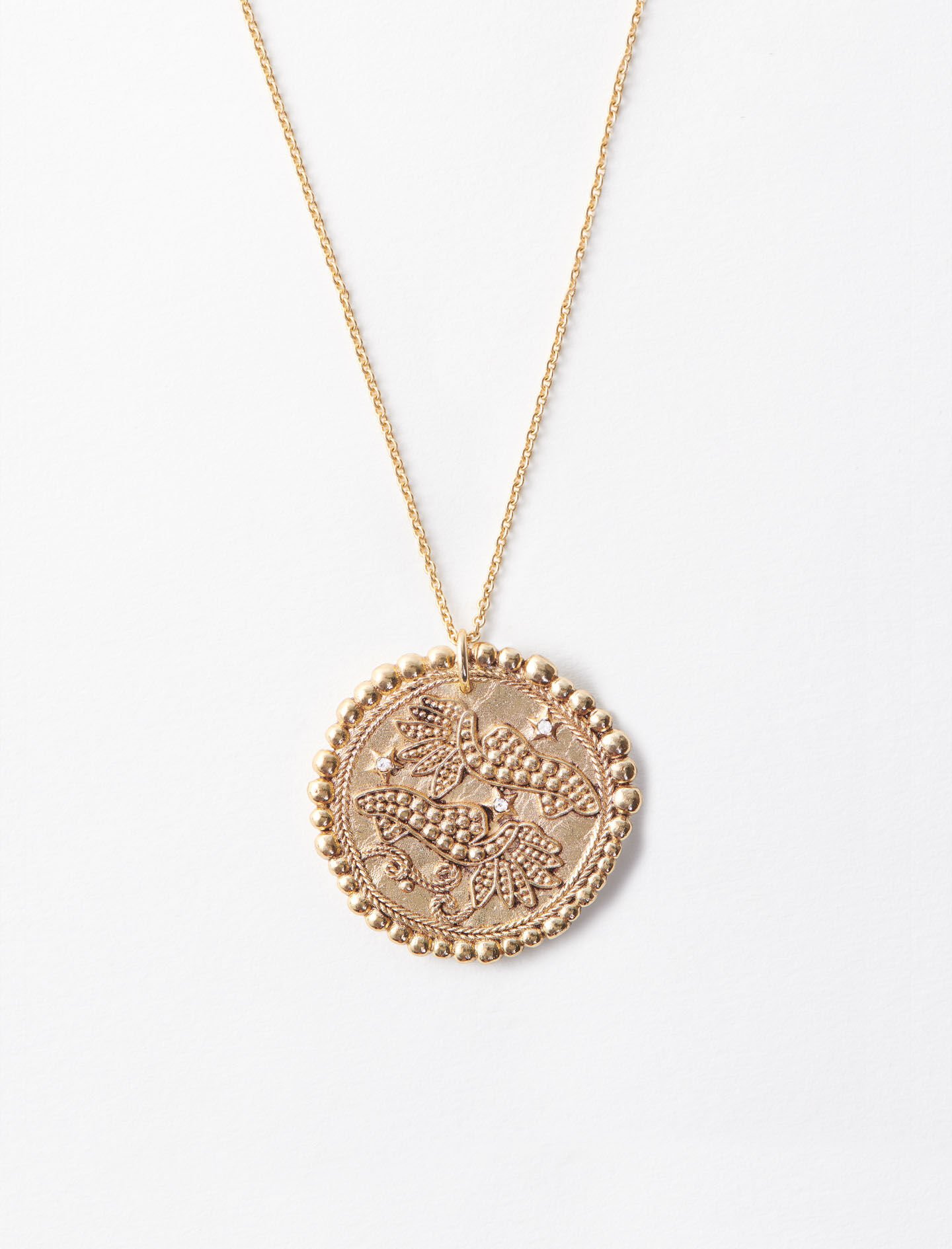 Ketting met sterrenbeeld Vissen - Verouderd messing