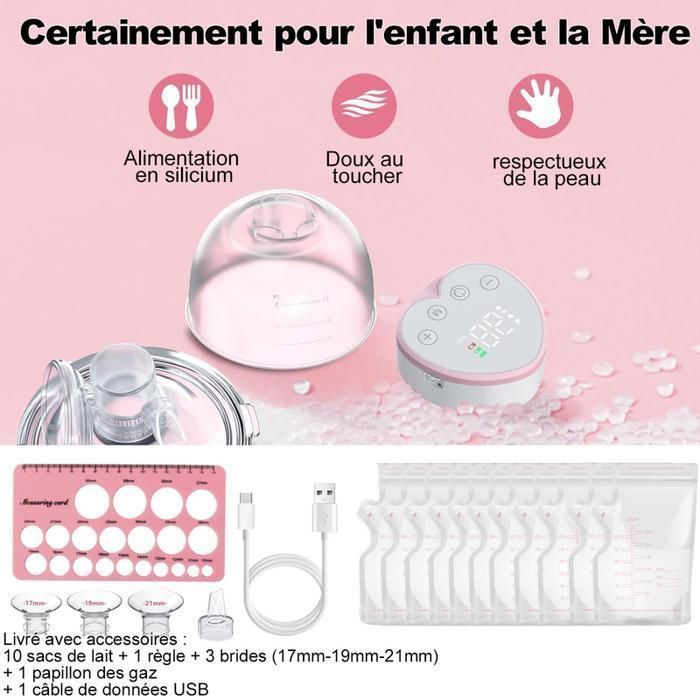 BYONDSELF Electric Breast Pump, 2-Pack, 4 Modes, 12 Levels, 210ml Capacity, Quiet Operation, LED Display, with 10 Milk Storage Bags