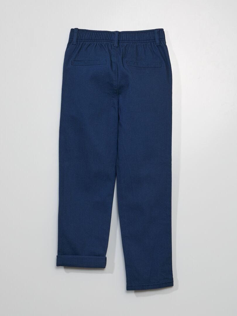 Calça chino elástica - AZUL