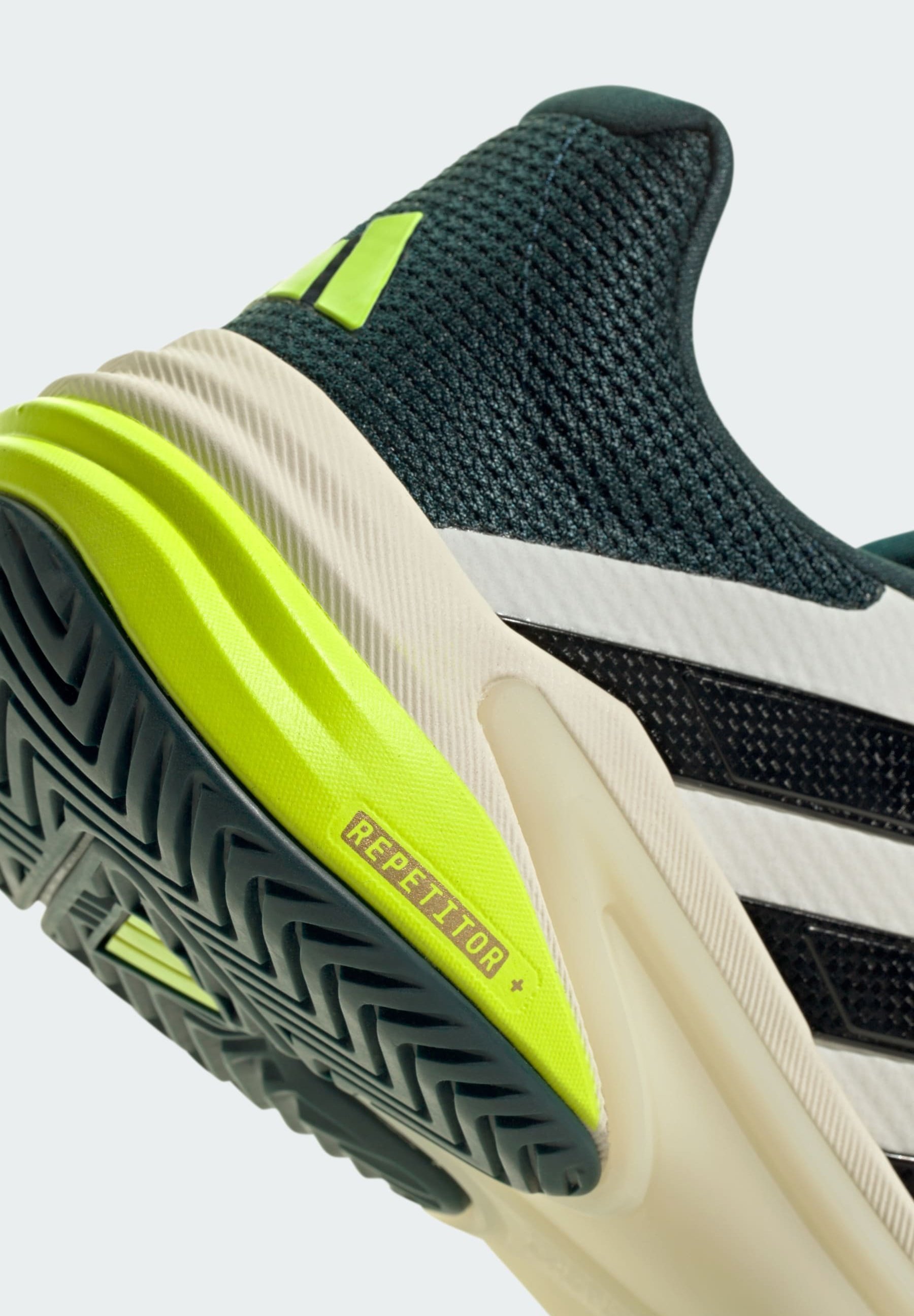 adidas Performance BARRICADE 13 - Tenniskengät monikentälle - luonnonvalkoinen musta/sinivihreä