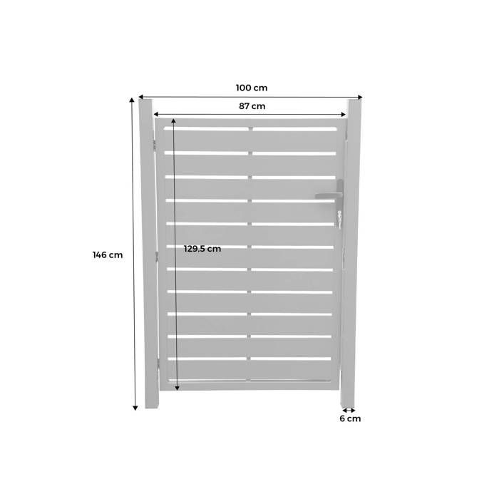 Aluminum garden swing gate with lock and handle. Aluminum gate 100x146cm