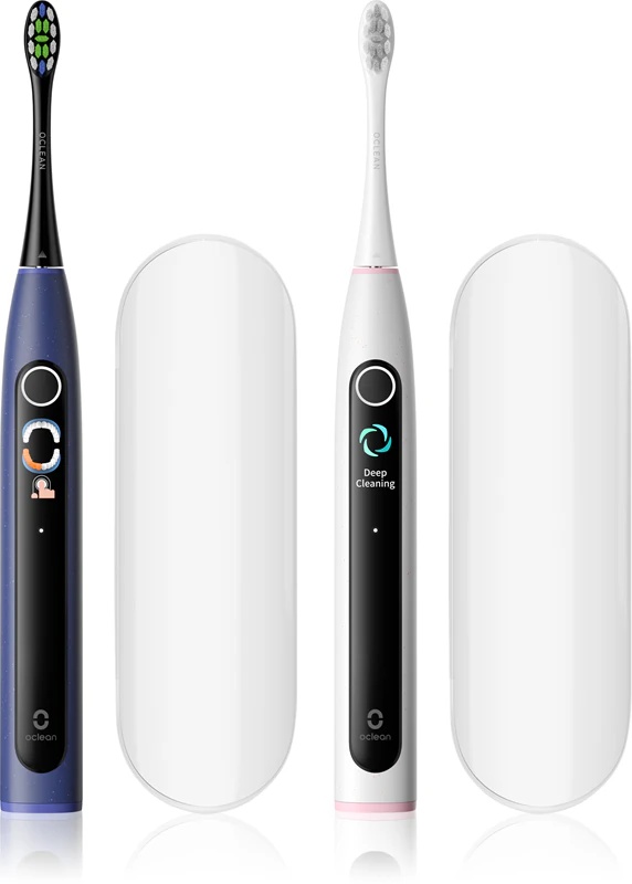 Oclean X Lite komplekts Sonic zobu birste ar dubultu iepakojumu, tumši zila+pelēka