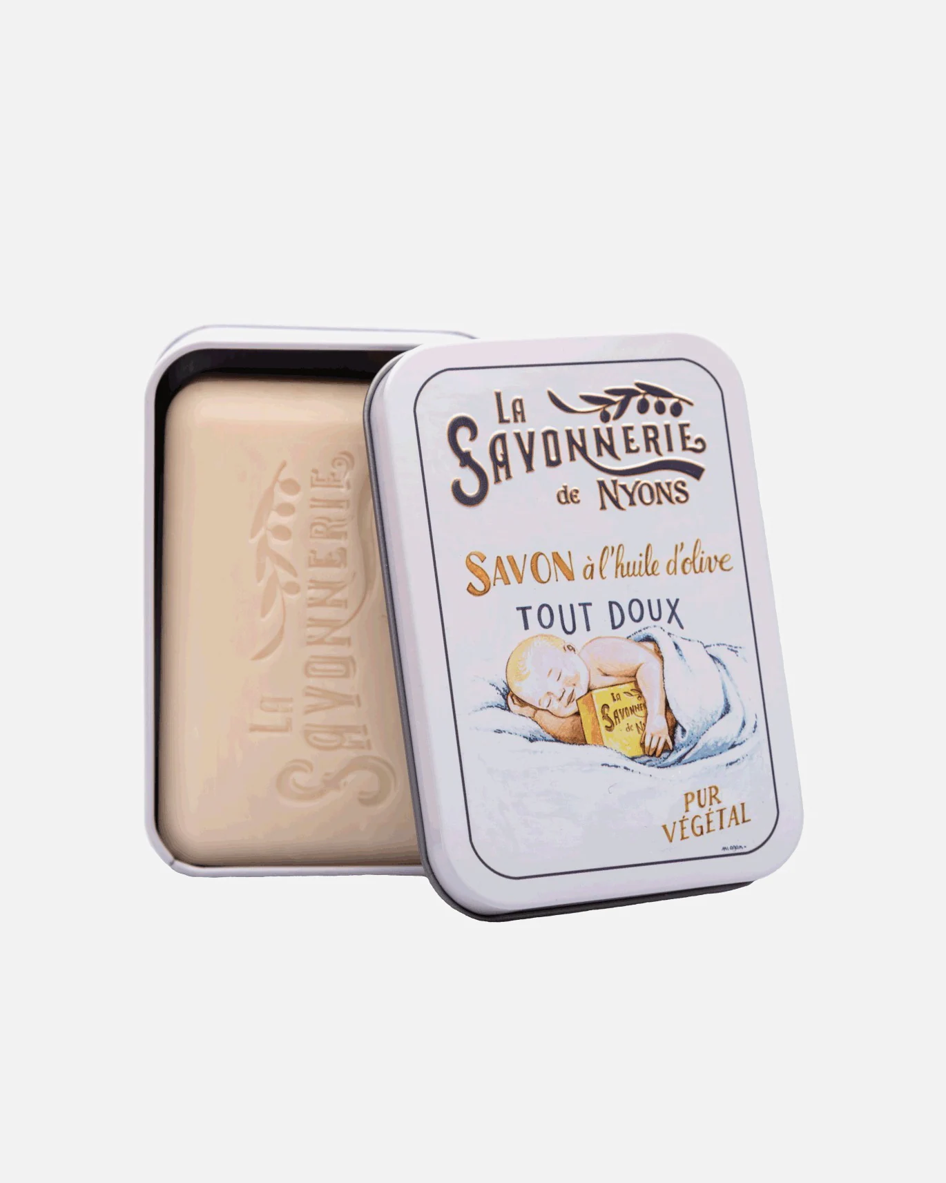 La Savonnerie de Nyons Savon 200g Cocoon et Boîte Métal Douceur