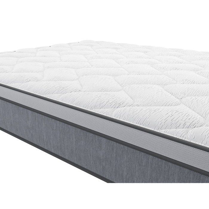 Base letto contenitore bianca 90 x 190 cm + materasso a molle insacchettate spesso 22 cm - SERENITE di YSMÉE
