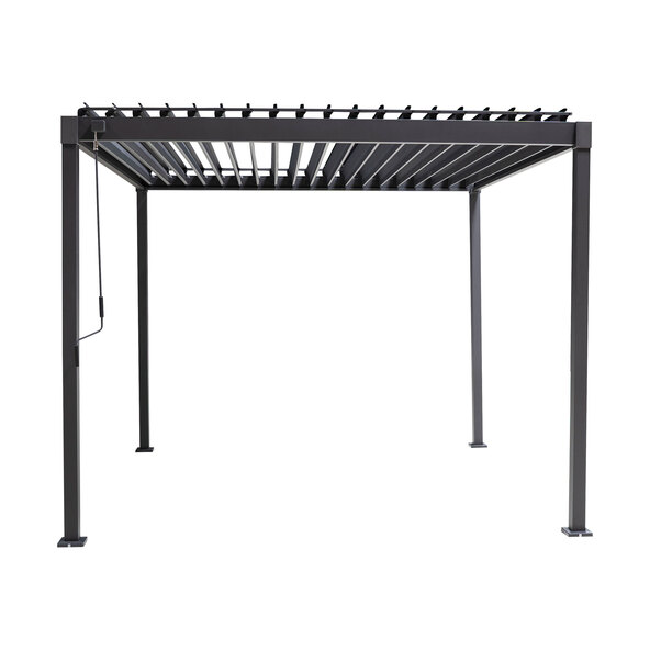 Pavilion cu acoperiș cu șipci, antracit, 3 x 3 m