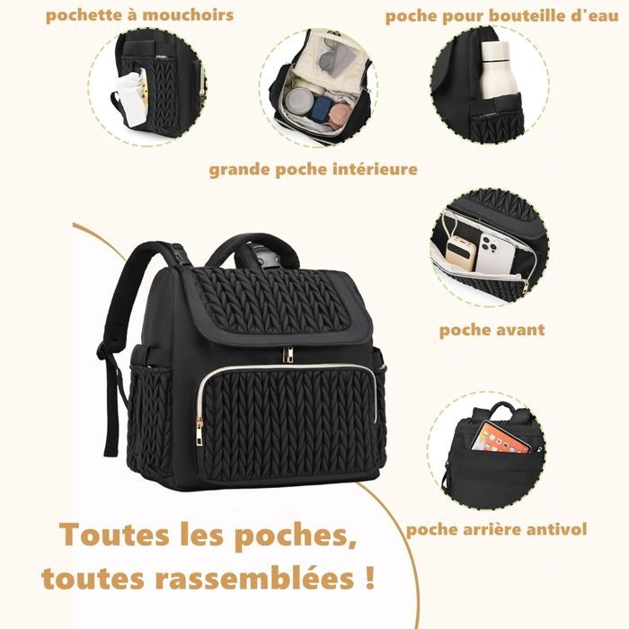 Bolsa para fraldas KENLUMO com trocador, bolsa grande para mãe e bebê, bolsa maternidade para meninas ou meninos, bolsa de viagem