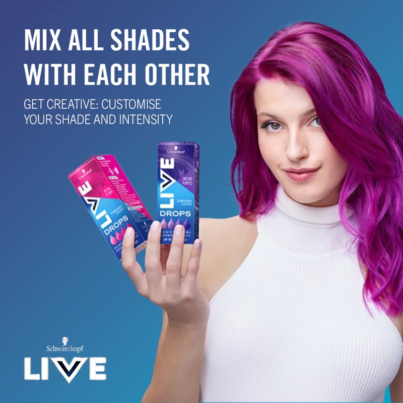 Schwarzkopf LIVE Drops barva za lase, ki se izpere