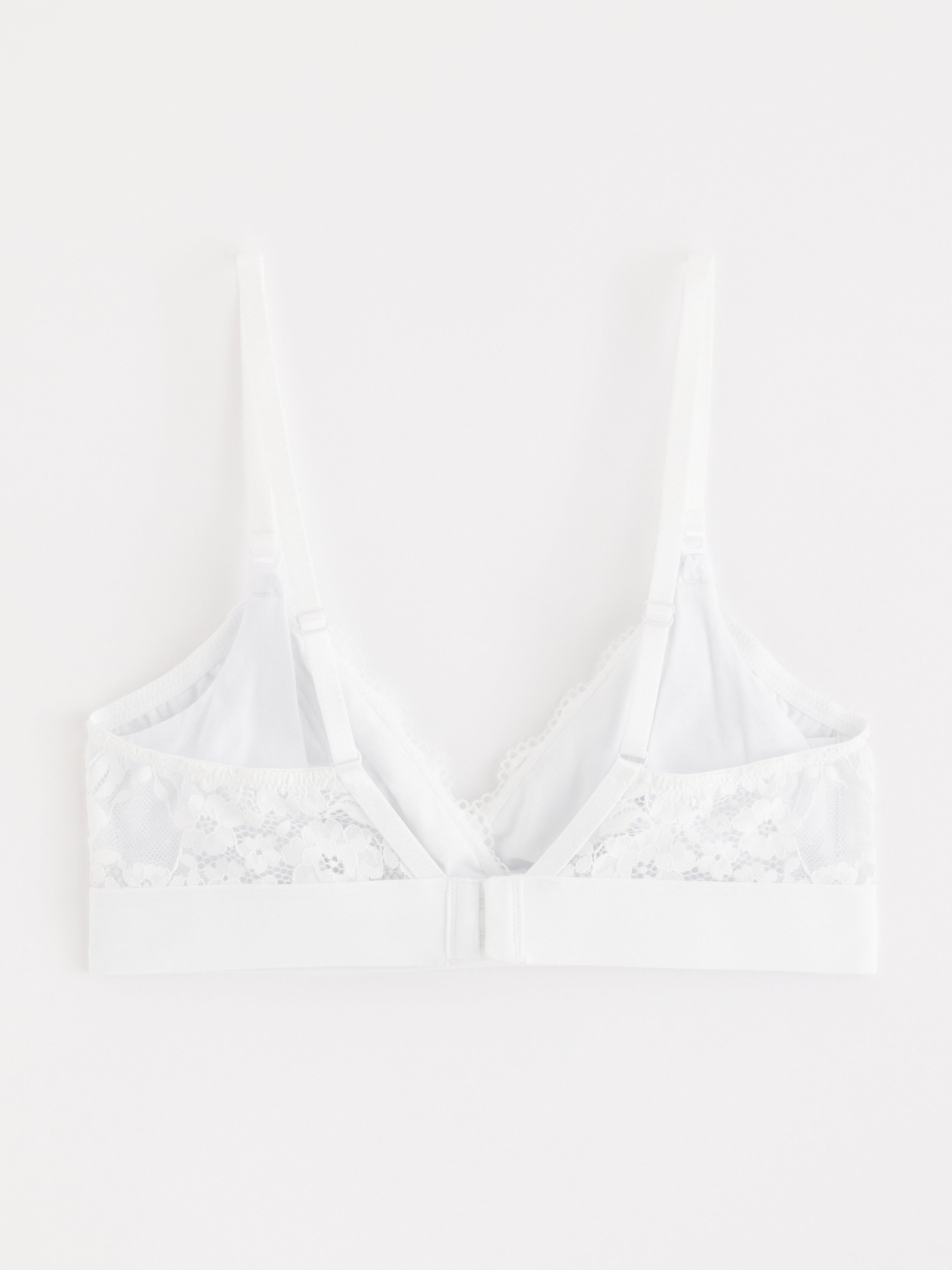 Reggiseno da allattamento MOM in pizzo bianco