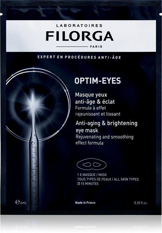 Máscara para olhos FILORGA OPTIM-EYES contra rugas, inchaço e olheiras.