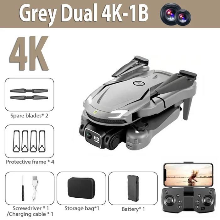 For V88 Drone Grey 4K Battery 1 5G Professional GPS HD Aerial Photography Remote Control HD Aircraft Dual Camera Quadcopter