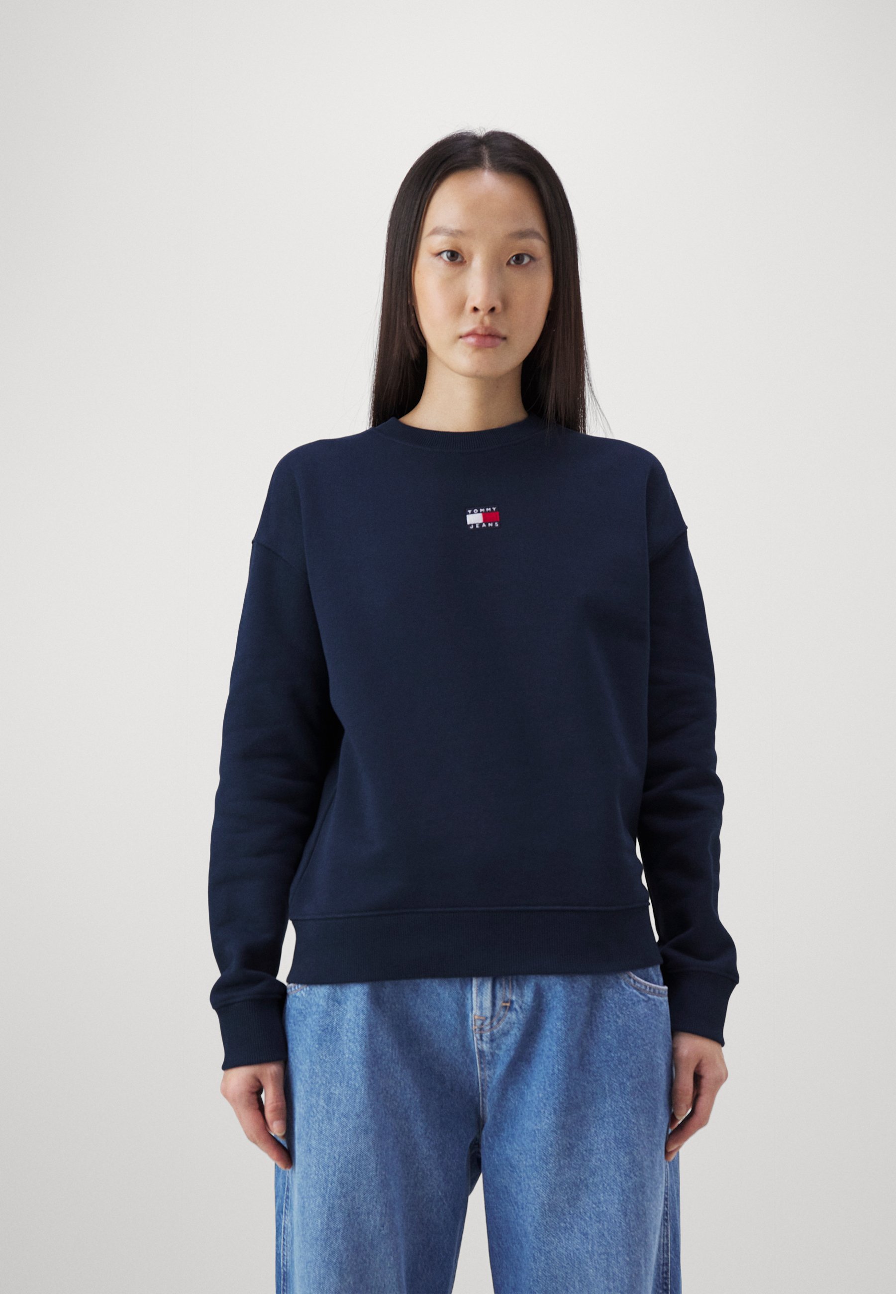Tommy Jeans BADGE CREW EXT - Sweatshirt - dark night navy