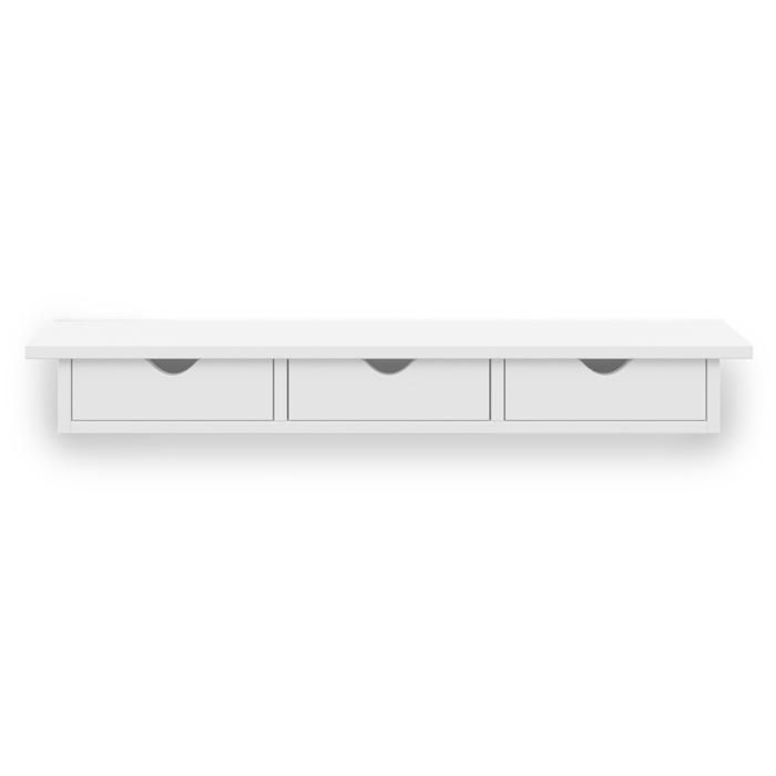 IDMARKET LISE 3-laden witte halconsole wandplank