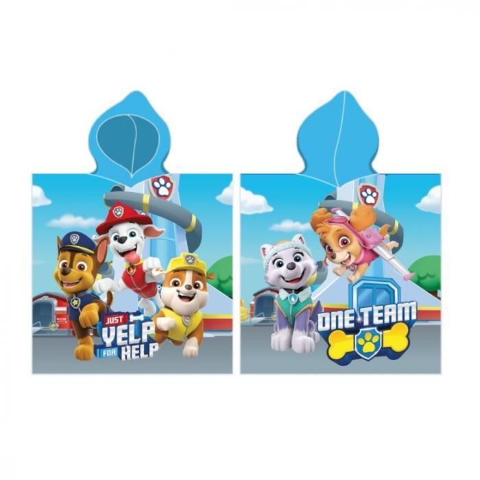 BrandMac - Poncho de baño o playa de Paw Patrol 55 x 110 cm