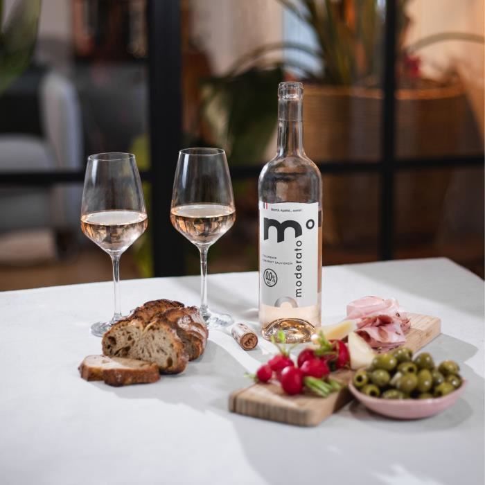 Moderato rosé without alcohol 0.0% - Colombard, Cabernet Sauvignon - 75cl