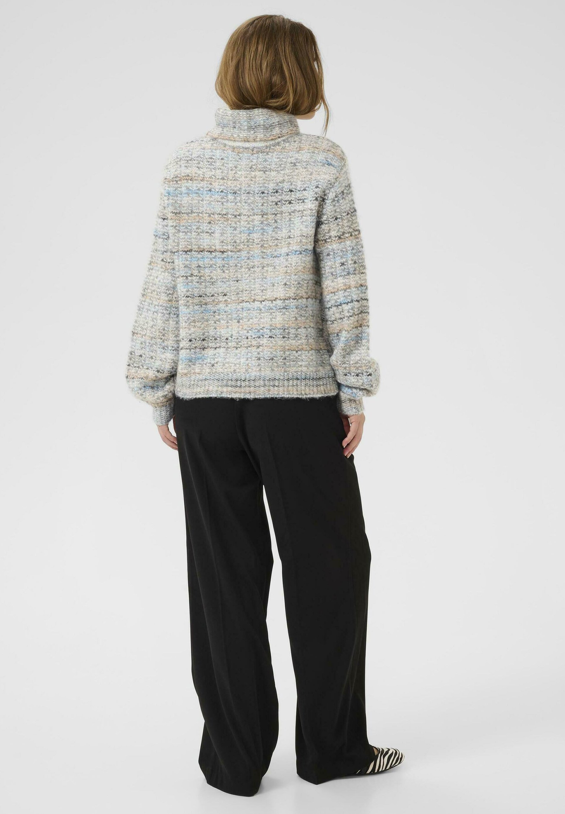 Culture ROLLNECK - Trui - grijs/blauw mix