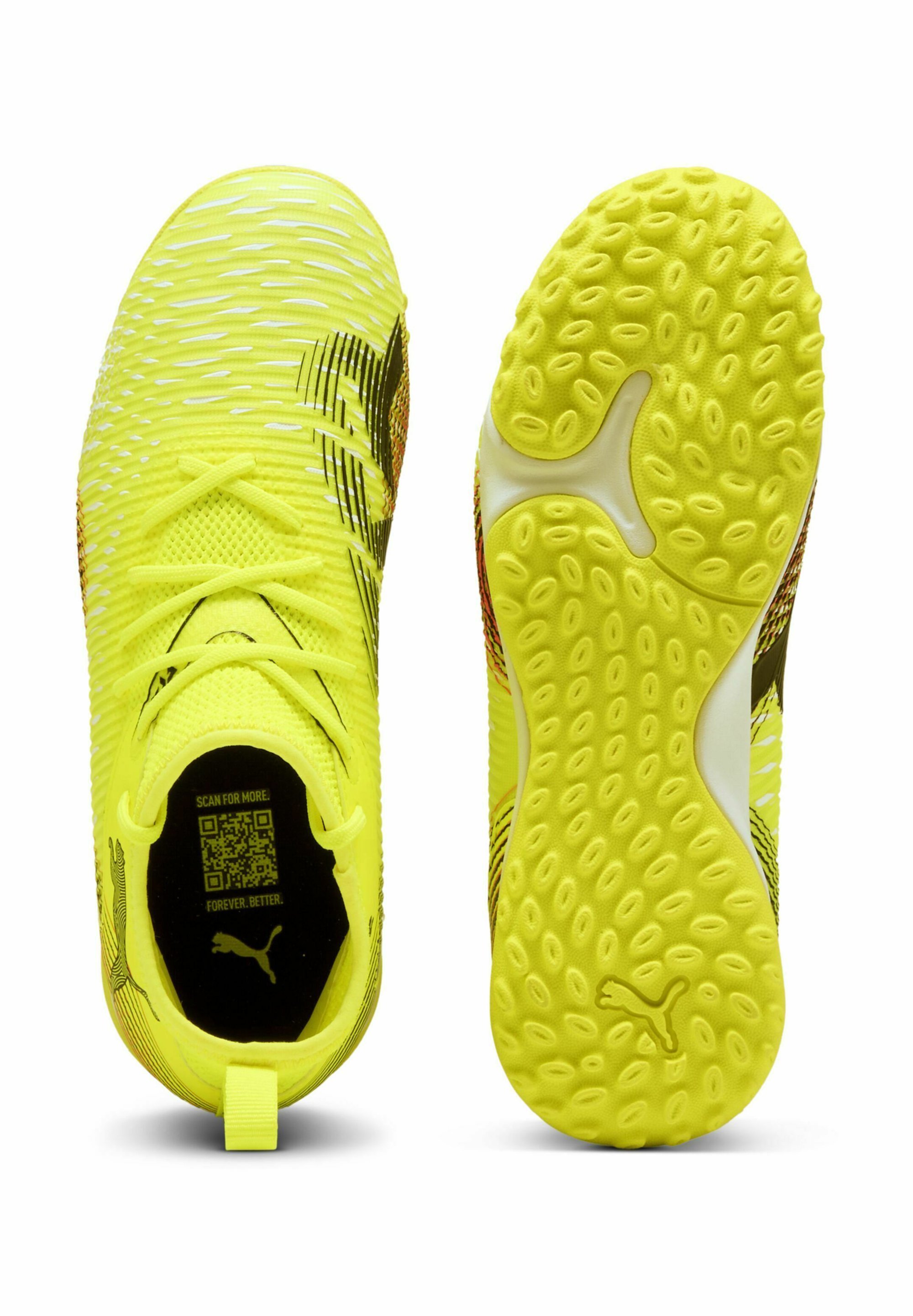 Puma FUTURE 8 MATCH - Turf voetbalschoenen - geel alert zwart zonovergoten