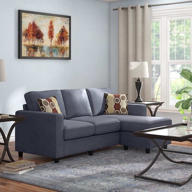 Sofa dwustronna Campbelltown o szerokości 78,5 cala i leżanka z pufem