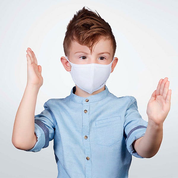 Återanvändbar vit ansiktsmask