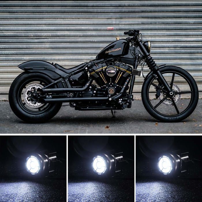 Kit faro LED rotondo 90W 6000K 9000lm Chip Luce ausiliaria per moto Fari senza usura Fascio spot