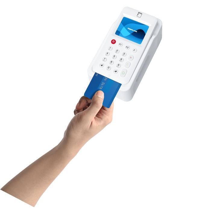 myPOS Go Combo - Terminal de pagamento independente, fornecido com base de impressão e recarga.
