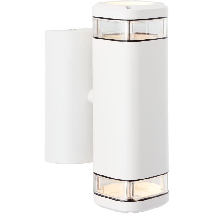 Aplique de pared exterior - BRILLIANT - JANDY - Blanco - Metal/cristal - GU10 máx. 2x18W - IP44