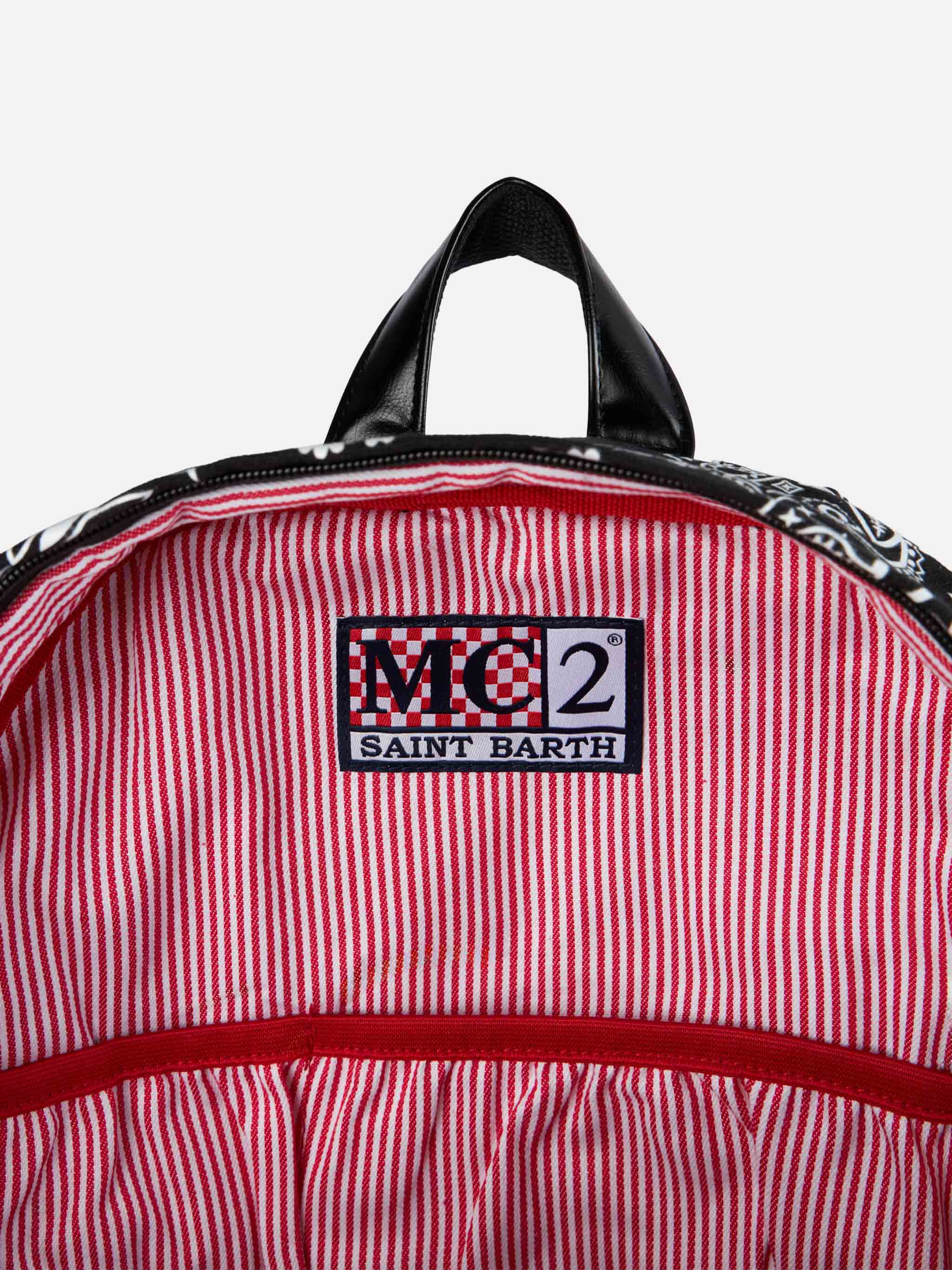 Cody Canvas-Rucksack mit schwarzem Bandana-Print